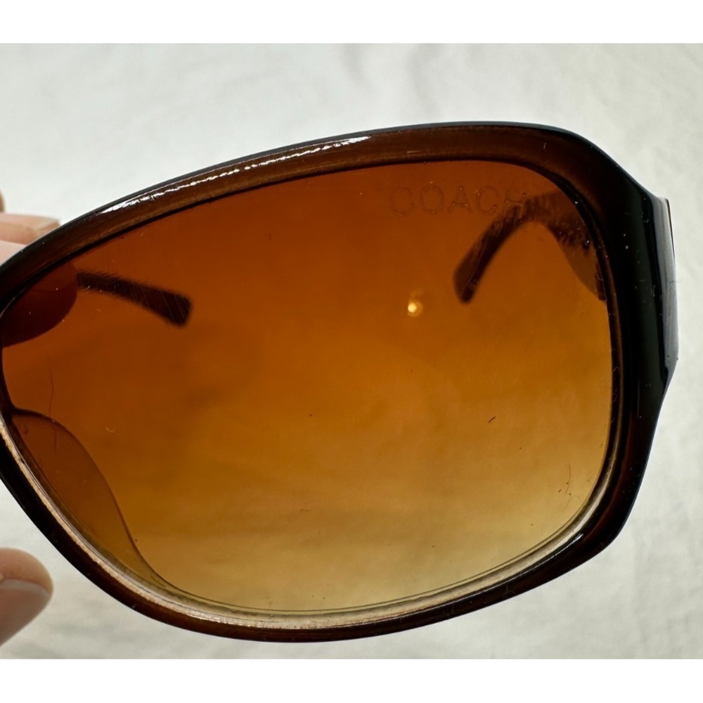 Coach Sunglasses Peony W604 Floral Brown Gradient C Logo 60 18 135 - Picture 11 of 14
